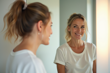 Femme consultant un spécialiste pour un lifting mammaire